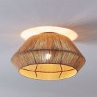 Plafoniera in rattan marrone, Wilbert
