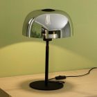 Lampada da tavolo nera in vetro, Miam, con interruttore