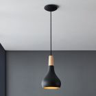 Lampada a sospensione nera in alluminio, Tjebbe
