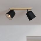 Faretto da parete in legno marrone, Teddy