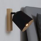 Faretto da soffitto in legno marrone, Teddy