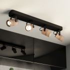 Faretto da soffitto in legno nero, Thierry