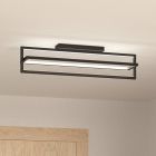 Lampada da soffitto nera in alluminio, Lianne, 34W, bianco regolabile tra caldo e freddo LED, dimmer in 3 fasi