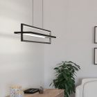 Lampada a sospensione nera in alluminio, Lianne, 34W, bianco regolabile tra caldo e freddo LED, dimmer in 3 fasi