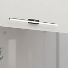 Lampada per specchio nera in plastica, Keisha, 5W, bianco regolabile tra caldo e freddo LED, IP44