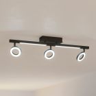 Faretto da soffitto nero in alluminio, Madelinde, 3,2W, 3000K LED