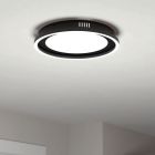 Lampada da soffitto nera in alluminio, Thijn, 11,5W, bianco regolabile tra caldo e freddo LED, dimmer in 3 fasi