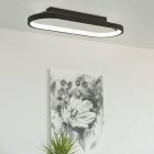 Lampada da soffitto nera in alluminio, Maira, 27W, 3000K LED, dimmer in 3 fasi