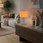 Lampada da tavolo arancione in vetro, Tortora, con interruttore