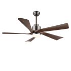 Ventilatore da soffitto marrone metallo, Frank, 20W, bianco regolabile tra caldo e freddo LED, con telecomando