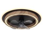 Ventilatore da soffitto marrone in plastica, Lamine, 32W, bianco regolabile tra caldo e freddo LED, con telecomando