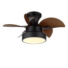 Ventilatore da soffitto in nichel metallo, Mahmut, 22W, white switch LED, con telecomando