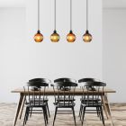 Lampada a sospensione multicolore in vetro, Zoubida