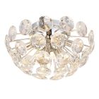 Lampada da soffitto cromata in cristallo, Viresh