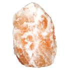 Lampada di sale arancione in pietra, Mersa, con interruttore