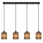 Lampada a sospensione per tavolo da pranzo grigia in acrilico, Marthijn