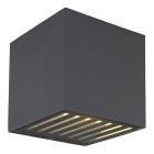 Lampada da parete up down antracite in alluminio, Moesha, 6W, 3000K LED, IP54