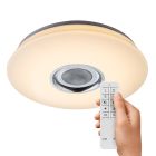 Plafoniera bianca in plastica, Adali, 18W, RGBW LED, con telecomando