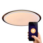 Plafoniera smart bianca metallo, Invo, 40W, bianco regolabile tra caldo e freddo LED