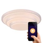 Plafoniera smart bianca metallo, Aldin, 30W, bianco regolabile tra caldo e freddo LED