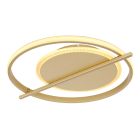 Plafoniera dorata in alluminio, Reinald, 36W, 3000K LED