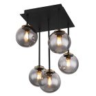 Lampada da soffitto nera in vetro, Ouahiba