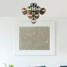 Lampada da soffitto multicolore in vetro, Gerke