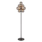Lampada da terra grigia in vetro, Ozan, con interruttore