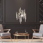 Applique da parete cromata in alluminio, Lanah