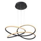 Lampada a sospensione nera in plastica, Polina, 30W, 3000K LED