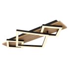 Lampada da soffitto nera metallo, Beniamino, 24W, 3000K LED