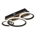 Lampada da soffitto nera metallo, Benedicte, 21W, white switch LED