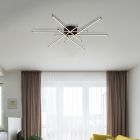 Lampada da soffitto nera in alluminio, Leigh, 40W, 3000K LED