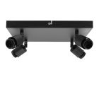 Rosone lampada nero in alluminio, Rika