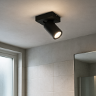 Faretto da soffitto nero moderno, Kenan, IP44