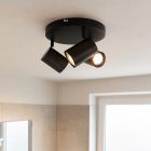 Faretto da soffitto nero moderno, Ciara, IP44