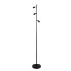 Lampada da terra senza paralume nera in alluminio, Rika, con interruttore
