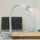 Faretto con pinza bianco industriale, Jaylano, con interruttore