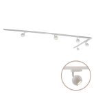 3M sistema di illuminazione a binario monofasico bianco con angolo + 5 Alco faretti a binario