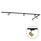 3M sistema di illuminazione a binario monofasico ottone con angolo + 5 Elena faretti a binario