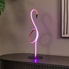 Lampada da tavolo moderna rosa, Flamingo, 5,5W, RGB LED, con telecomando
