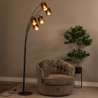 Lampada da terra moderna color ruggine, Rankos, con interruttore