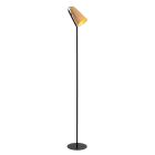 Lampada da terra in rattan marrone, Bensen, con interruttore