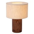 Lampada da tavolo rustica marrone, Tachina, con interruttore
