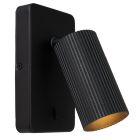 Faretto da parete moderno nero, Clubs, con interruttore