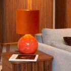 Lampada da tavolo retrò arancione, Esterad, con interruttore
