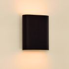 Lampada da parete up down moderna nera, Ovalis