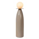 Lampada da tavolo in ceramica grigia, Figaro, con interruttore