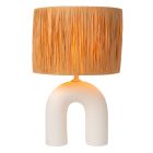 Lampada da tavolo in rattan marrone, Ronda, con interruttore