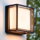 Lampada da esterno moderna nera, Singa, 9,6W, 2700K LED, IP54
